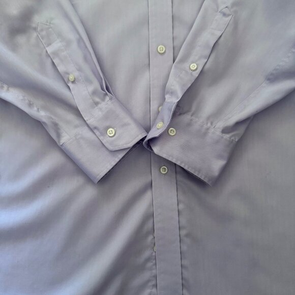 Joseph Abboud Mens Dress Shirt Size XL XXL Button Up Regular Fit Lavender Cotton - Picture 7 of 7